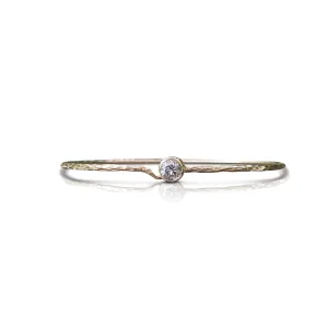 14k Bezel Hammered Bracelet