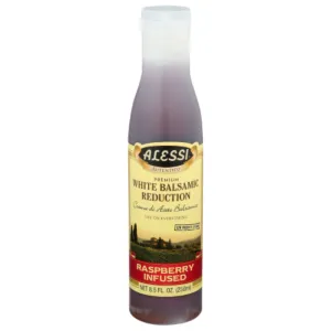 Alessi - White Raspberry Balsamic Vinegar Reduction, 8.5 Oz - Pack of 6