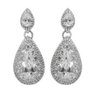 Bridged Pear Chandelier Earrings | 48mm