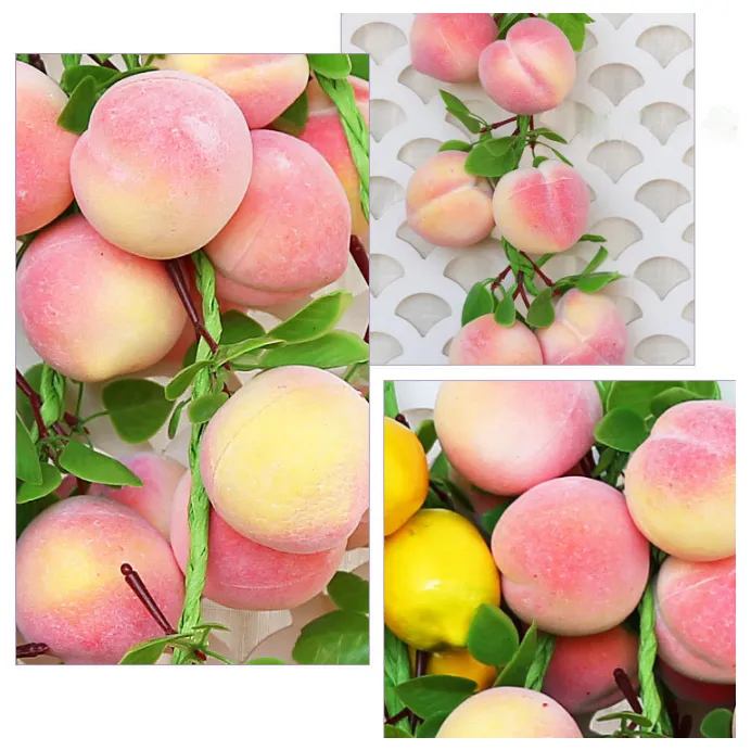 Bulk 20 Inch String Hanging Decorative Lifelike Simulation Peach Wholesale