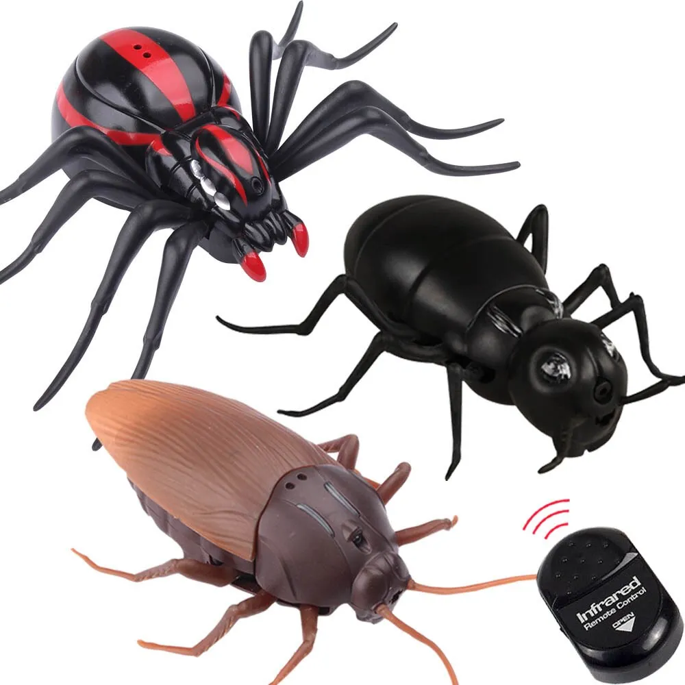 Horrible Infrared RC Cockroach Remote Control Simulation Roach Spider Toy Insects Prank Joke Scary Trick Bugs Kids Gift