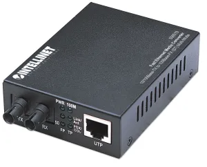 Intellinet Fast Ethernet Media Converter, 10/100Base-Tx To 100Base-Fx (St) Multi-Mode, 2 Km (1.24 Mi)