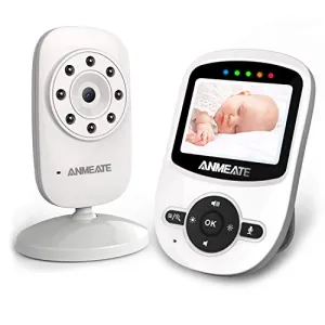 Video Baby Monitor with Digital Camera bwith Temperature Monitor, 960ft Transmission Range, 2-Way Talk, Night Vision